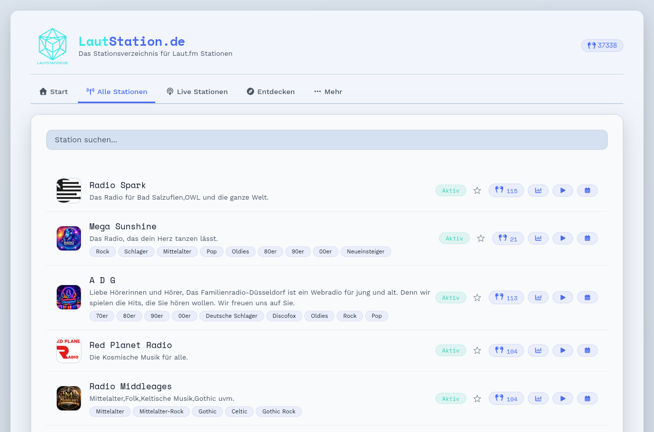 Lautstation.de - Stationsverzeichnis - Screenshot 2
